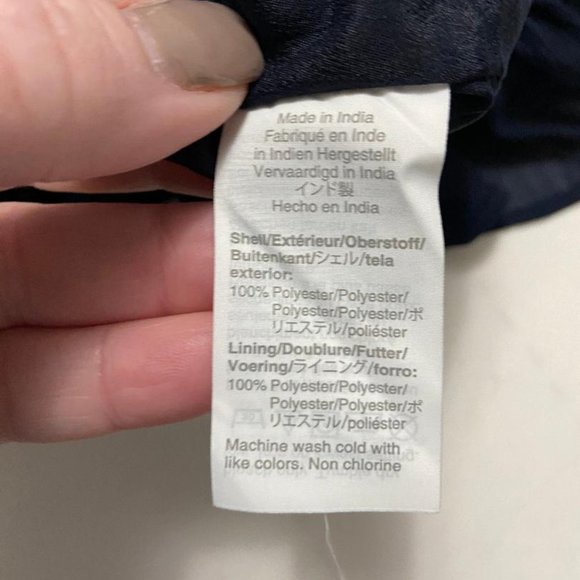 J. Crew Navy Ruffle Sleeveless Blouse - Picture 6 of 6